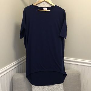 LuLaRoe Solid Navy Irma XXS